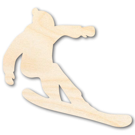 Unfinished Wood Snowboarder Silhouette | DIY Winter Sports Craft Cutout | up to 46" DIY