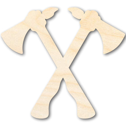 Unfinished Wood Crossed Tomahawks Shape | Native American | Craft Cutout | up to 46" DIY