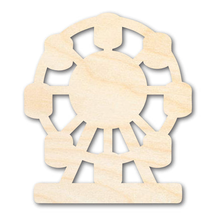 Unfinished Wood Ferris Wheel Shape | Amusement Park Ride Silhouette | Craft Cutout | up to 46" DIY