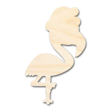 Unfinished Wood Christmas Flamingo Silhouette | DIY Christmas in July Craft Cutout | up to 46" DIY
