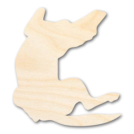 Unfinished Wood Belly Rubs Dog Silhouette | DIY Dog Craft Cutout | up to 46" DIY