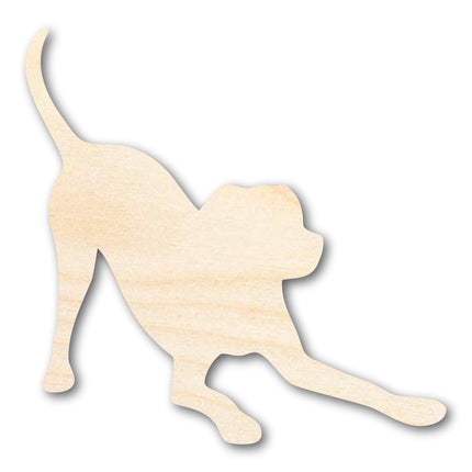 Unfinished Wood Play Bow Dog Silhouette | DIY Dog Craft Cutout | up to 46" DIY