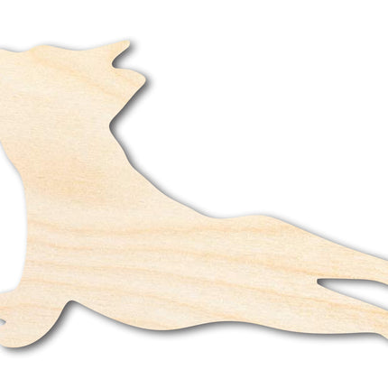 Unfinished Wood Stretching Dog Silhouette | DIY Dog Craft Cutout | up to 46" DIY