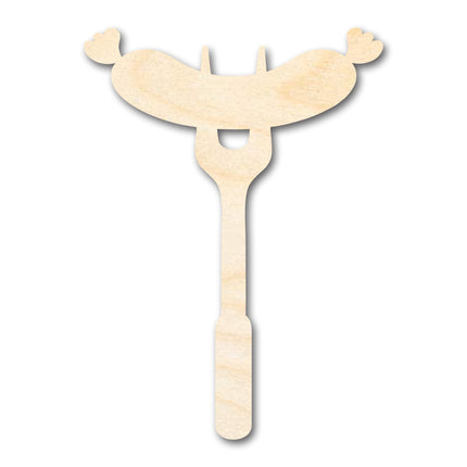 Unfinished Wood BBQ Sausage Shape | Craft Cutout | up to 46" DIY