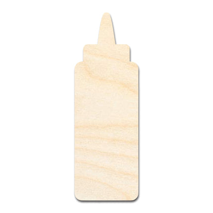 Unfinished Wood Condiment Bottle Shape | Craft Cutout | up to 46" DIY