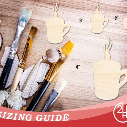 Unfinished Steamy Mug Shape | Craft Cutout | up to 46" DIY