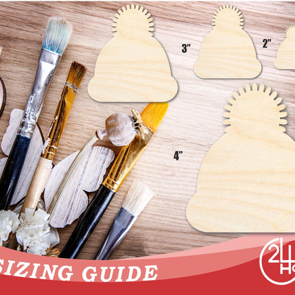 Unfinished Wood Winter Hat Silhouette | DIY Winter Craft Cutout | up to 46" DIY