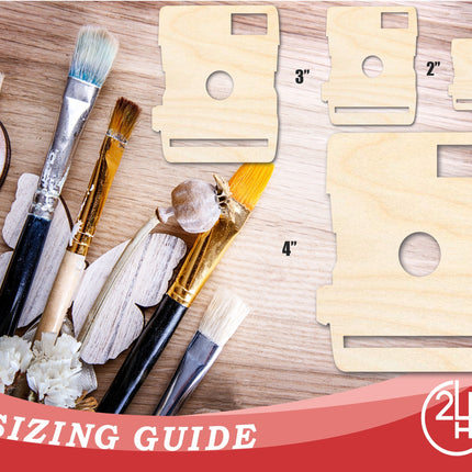 Unfinished Wood Vintage Camera Shape | Craft Cutout | up to 46" DIY