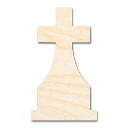 Unfinished Wood Tombstone Cross Shape | Craft Cutout | up to 46" DIY