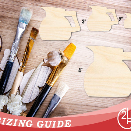 Unfinished Coffee Pot Shape | Craft Cutout | up to 46" DIY