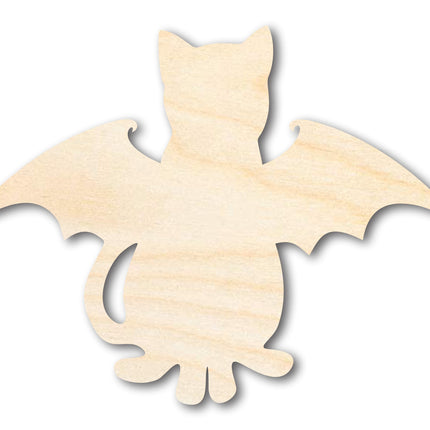 Unfinished Wood Bat Cat Shape | DIY Halloween Cat Craft Cutout | up to 46" DIY