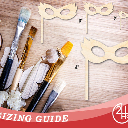 Unfinished Wood Stick Mask Shape | Mardi Gras | DIY Craft Cutout | up to 46" DIY