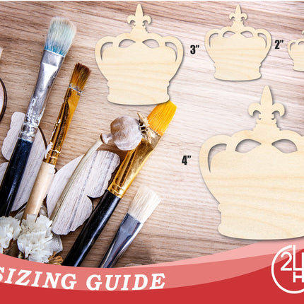 Unfinished Wood King Crown Shape | Mardi Gras | DIY Craft Cutout | up to 46" DIY
