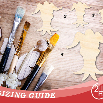 Unfinished Wood Jester Head Silhouette | Mardi Gras | DIY Craft Cutout | up to 46" DIY
