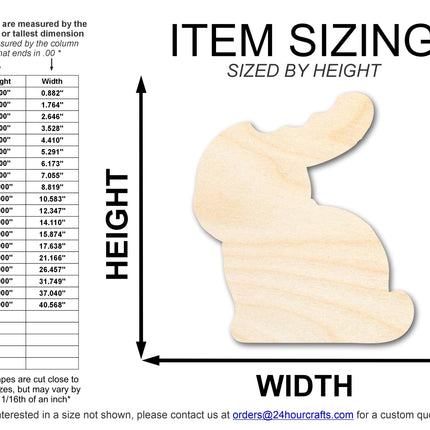 Unfinished Chocolate Bunny Shape | Easter | DIY Craft Cutout | up to 46" DIY