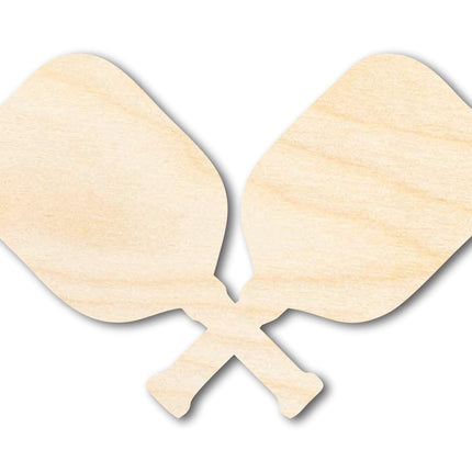 Unfinished Crossed Pickleball Paddle Shape | DIY Craft Cutout | up to 46" DIY