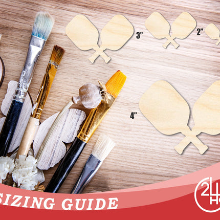 Unfinished Crossed Pickleball Paddle Shape | DIY Craft Cutout | up to 46" DIY