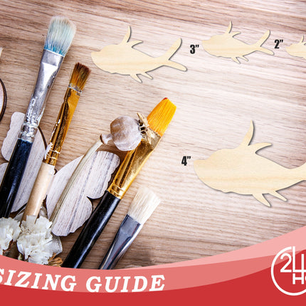Unfinished Cartoon Fish Wood Cutout Shape | DIY Craft Cutout | up to 46" DIY