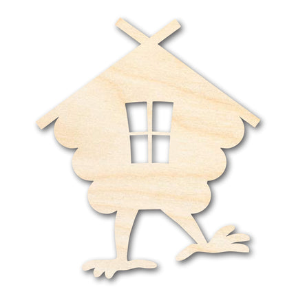 Unfinished Baba Yaga House Wood Cutout Shape | DIY Craft Cutout | up to 46" DIY