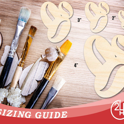 Unfinished Coffee Beans Shape | DIY Craft Cutout | up to 46" DIY