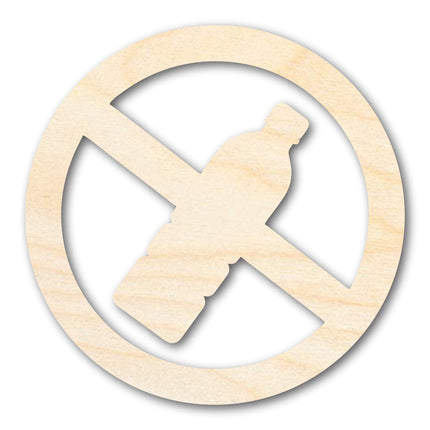 Unfinished No Plastic Bottle Sign Shape | DIY Craft Cutout | up to 46" DIY