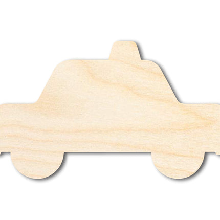 Unfinished Cartoon Police Car Shape | DIY Craft Cutout | up to 46" DIY