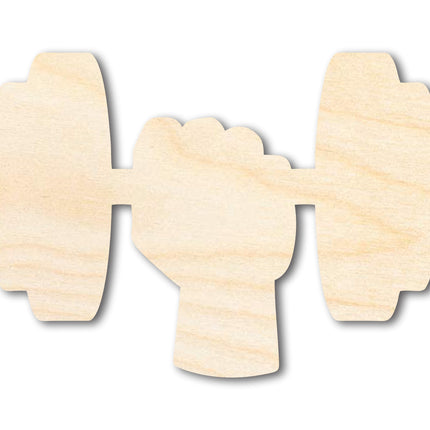Unfinished Dumbbell Shape | DIY Craft Cutout | up to 46" DIY