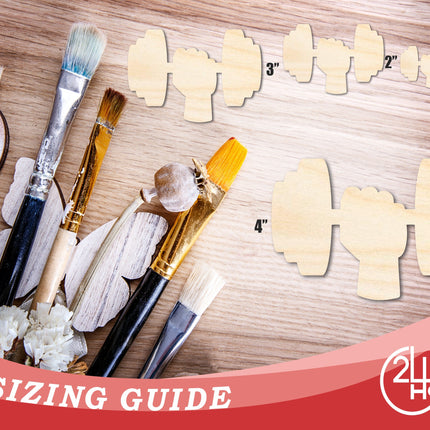 Unfinished Dumbbell Shape | DIY Craft Cutout | up to 46" DIY