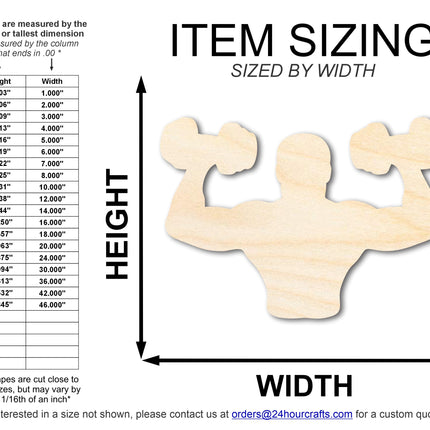 Unfinished Body Builder Shape | DIY Craft Cutout | up to 46" DIY