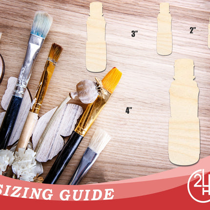 Unfinished Mexican Spice Bottle Shape | DIY Craft Cutout | up to 46" DIY