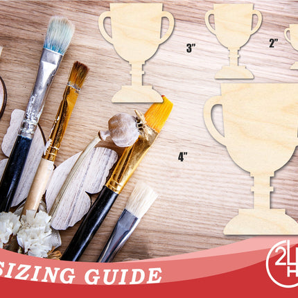 Unfinished Trophy Shape | DIY Craft Cutout | up to 46" DIY