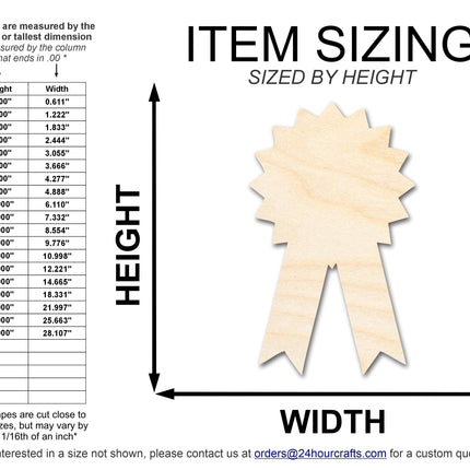 Unfinished Ribbon Shape | DIY Craft Cutout | up to 46" DIY