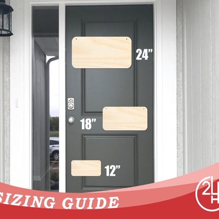 Unfinished Rounded Rectangle Door Hanger | DIY Craft Cutout | Door Hanger | up to 46" DIY
