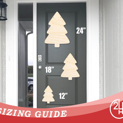 Unfinished Tree Door Hanger | DIY Craft Cutout | Door Hanger | up to 46" DIY