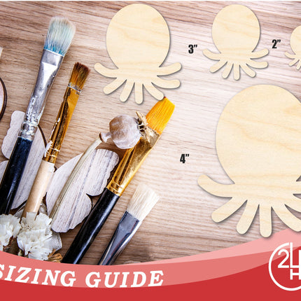 Unfinished Cute Octopus Shape | DIY Craft Cutout | up to 46" DIY