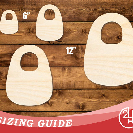 Unfinished Wood Baby Bib Shape | DIY Craft Cutout | up to 46" DIY