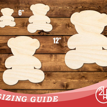 Unfinished Wood Teddy Bear Shape | DIY Craft Cutout | up to 46" DIY