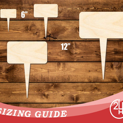 Unfinished Wood Blank Garden Stake Shape | DIY Craft Cutout | up to 46" DIY