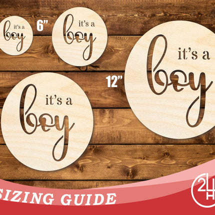 Unfinished Wood It's A Boy Cutout | DIY Craft Shape | up to 46" DIY