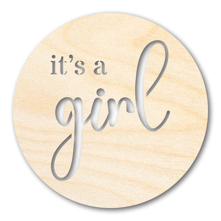 Unfinished Wood It's A Girl Cutout | DIY Craft Shape | up to 46" DIY