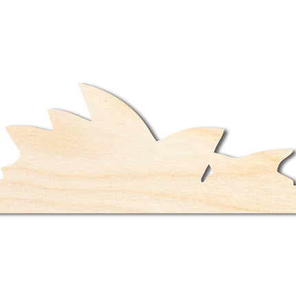 Unfinished Wood Sydney Opera House Shape | DIY Craft Cutout | up to 46" DIY