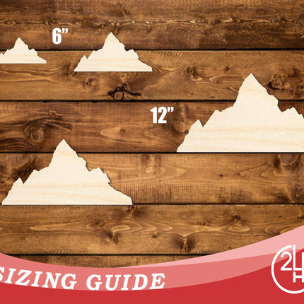 Unfinished Wood Mount Everest Shape | DIY Craft Cutout | up to 46" DIY