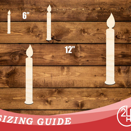 Unfinished Wood Birthday Candle Shape | DIY Craft Cutout | up to 46" DIY
