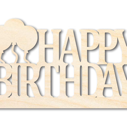 Unfinished Wood Happy Birthday Shape | DIY Craft Cutout | up to 46" DIY