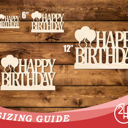 Unfinished Wood Happy Birthday Shape | DIY Craft Cutout | up to 46" DIY