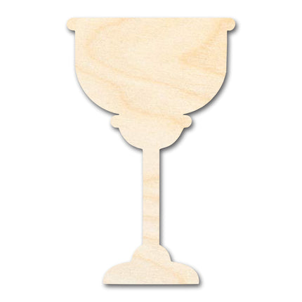 Unfinished Wood Golden Cup Shape | DIY Craft Cutout | up to 46" DIY