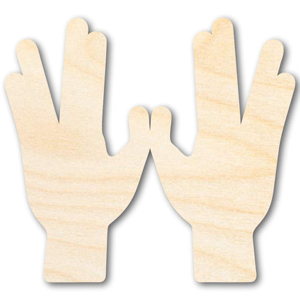 Unfinished Wood Priestly Blessing Hands Shape | DIY Craft Cutout | up to 46" DIY