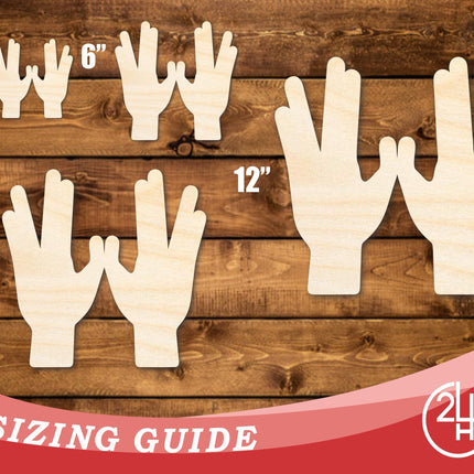 Unfinished Wood Priestly Blessing Hands Shape | DIY Craft Cutout | up to 46" DIY
