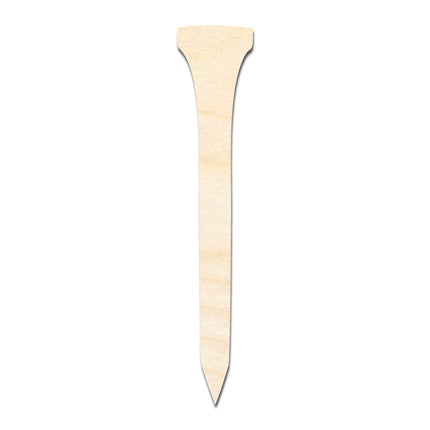 Unfinished Wood Golf Tee Shape | DIY Craft Cutout | up to 46" DIY