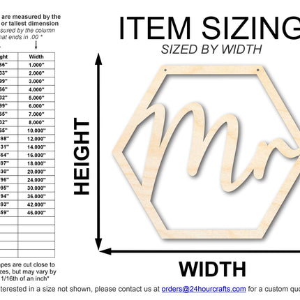 Unfinished Wood Mr. Chair Sign | DIY Craft Cutout | up to 46" DIY